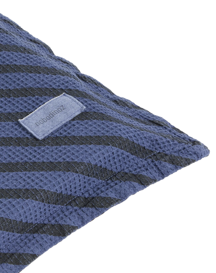 Nobodinoz Landscape Waffle floor mattress 60x120x4cm | Stripes Cobalt