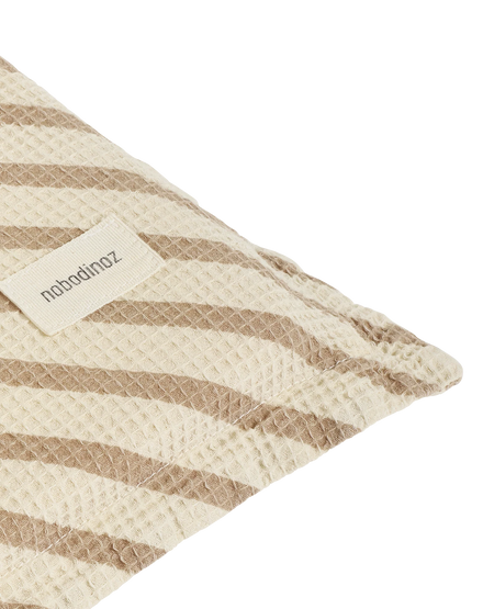 Nobodinoz Landscape Waffle floor mattress 60x120x4cm | Stripes Natural