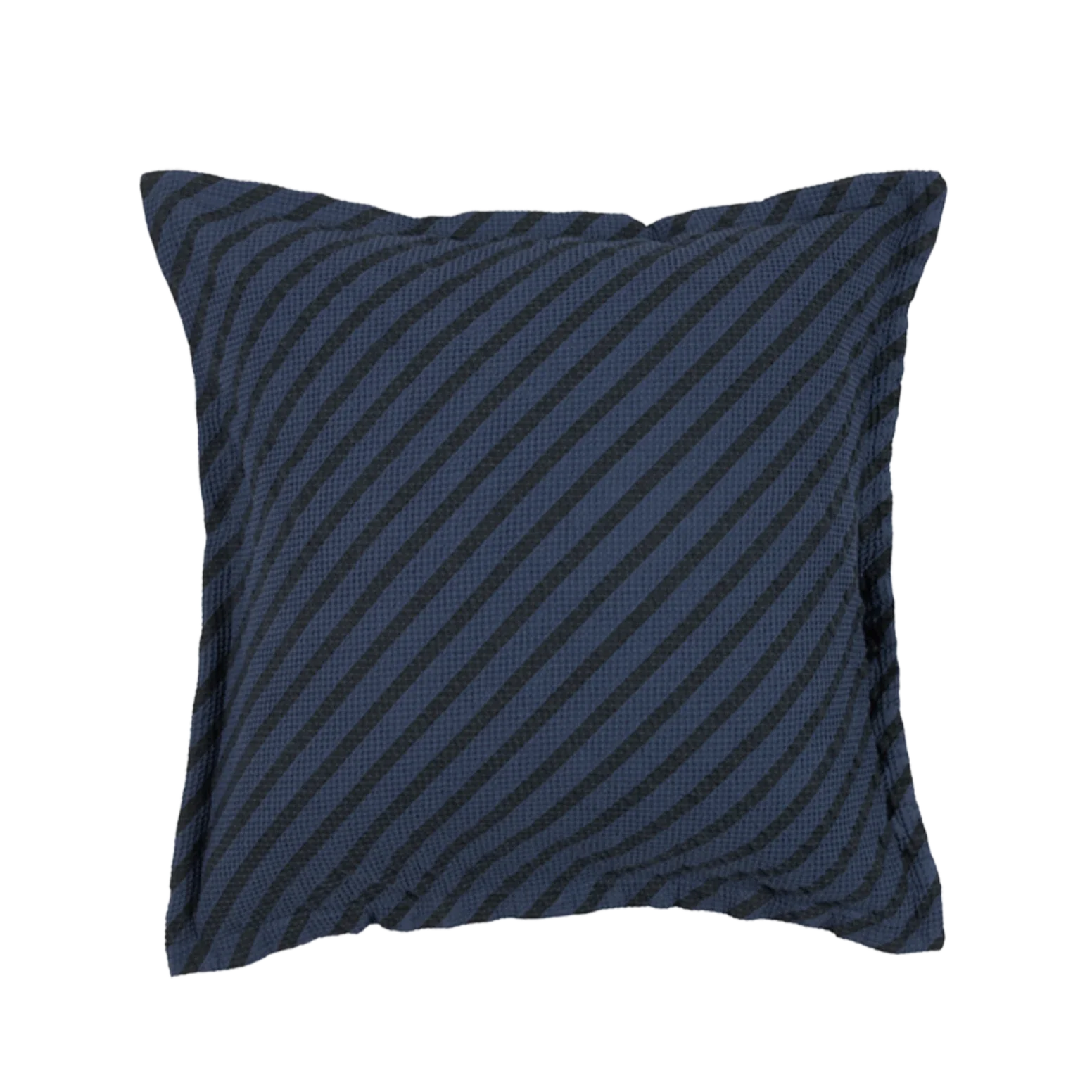 Nobodinoz Landscape Waffle square cushion 45x45cm | Stripes Cobalt