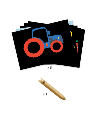 Djeco Craft Set Scratch | Vehicles