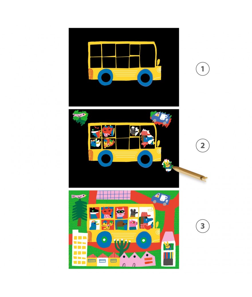 Djeco Craft Set Scratch | Vehicles