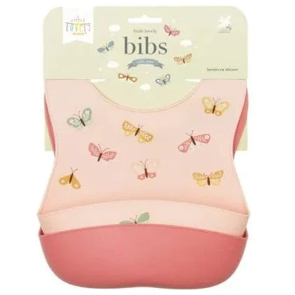 A Little Lovely Company Silicone Bib Set 2 | Butterflies