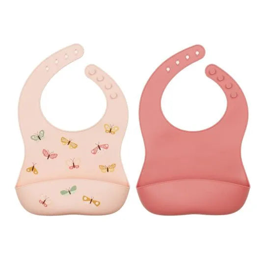 A Little Lovely Company Silicone Bib Set 2 | Butterflies