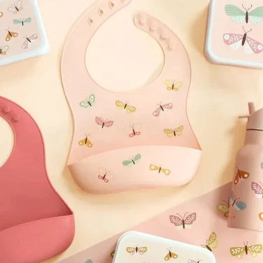 A Little Lovely Company Silicone Bib Set 2 | Butterflies