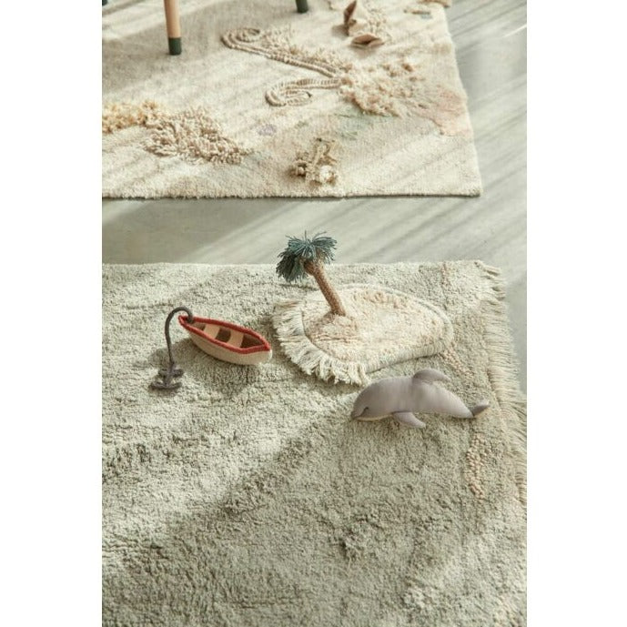 Lorena Canals Machine Washable Carpet Rug 90x130cm | Waves