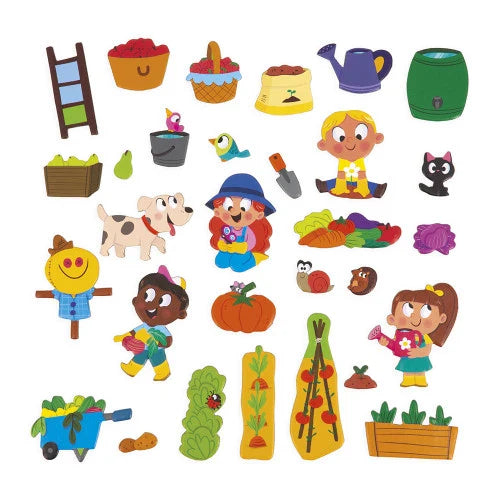 Janod Magneti'Stories Magnet Set | The Vegetable Garden