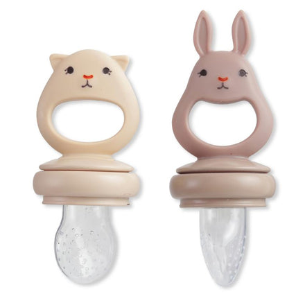 * Konges Sløjd Silicone Fruit Feeder Pacifier | Bark/Shell