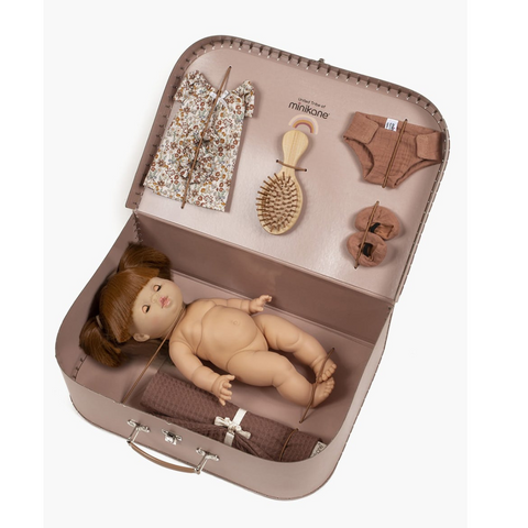 Minikane suitcase with doll and accessories Fille Mitsi Brown
