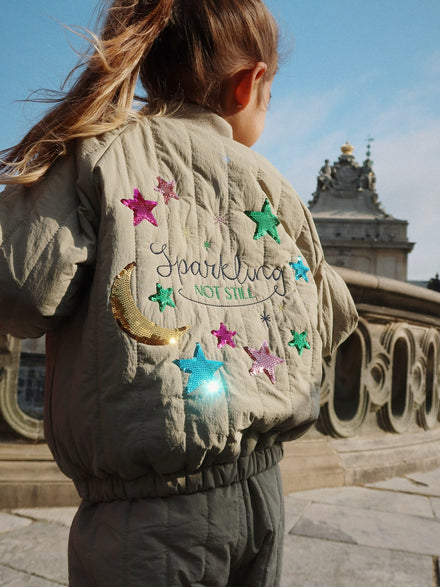 Konges Sløjd Juno Sequin Bomber Winter Jacket | Laurel Oak