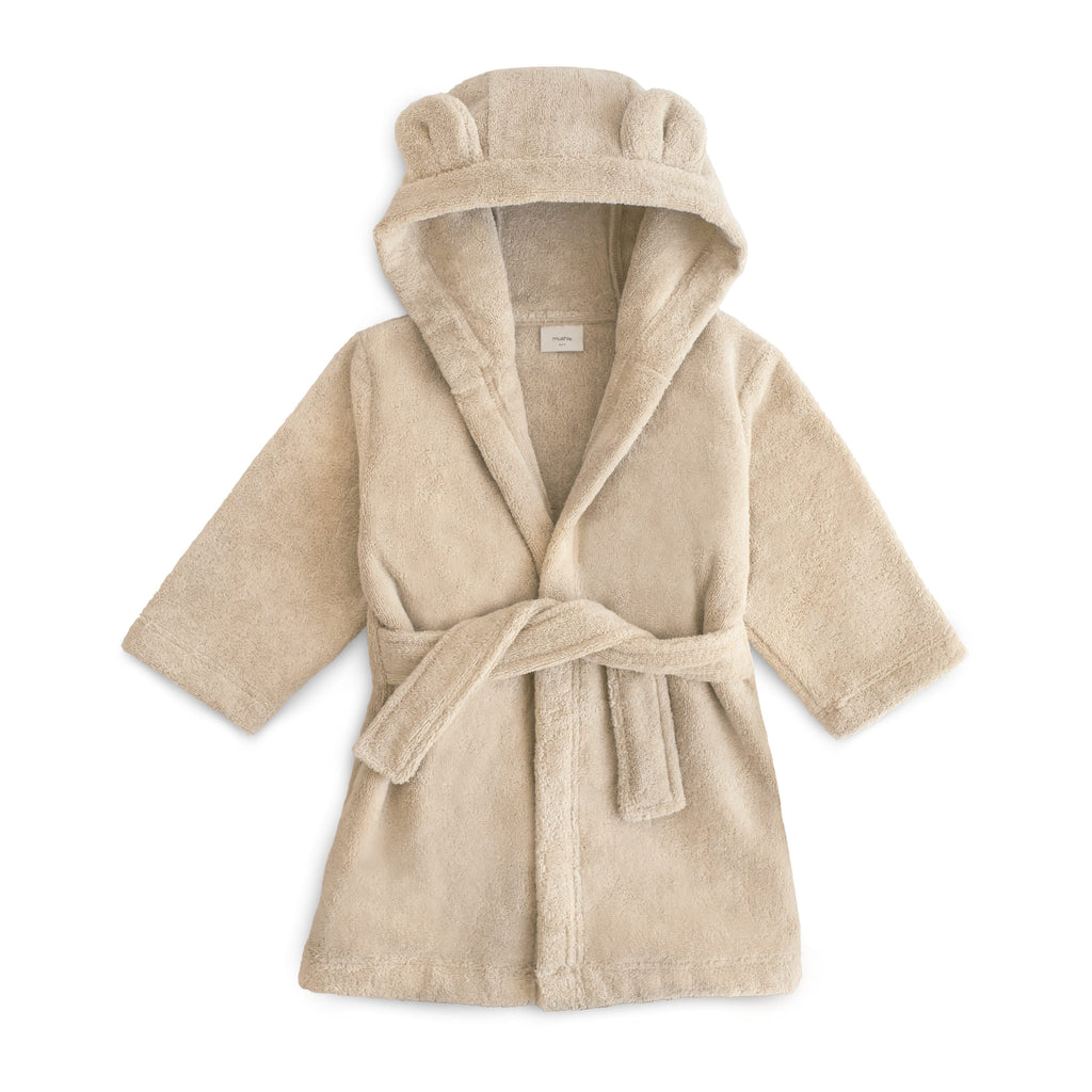 Mushie Bathrobe 2-4Y Bear Fog