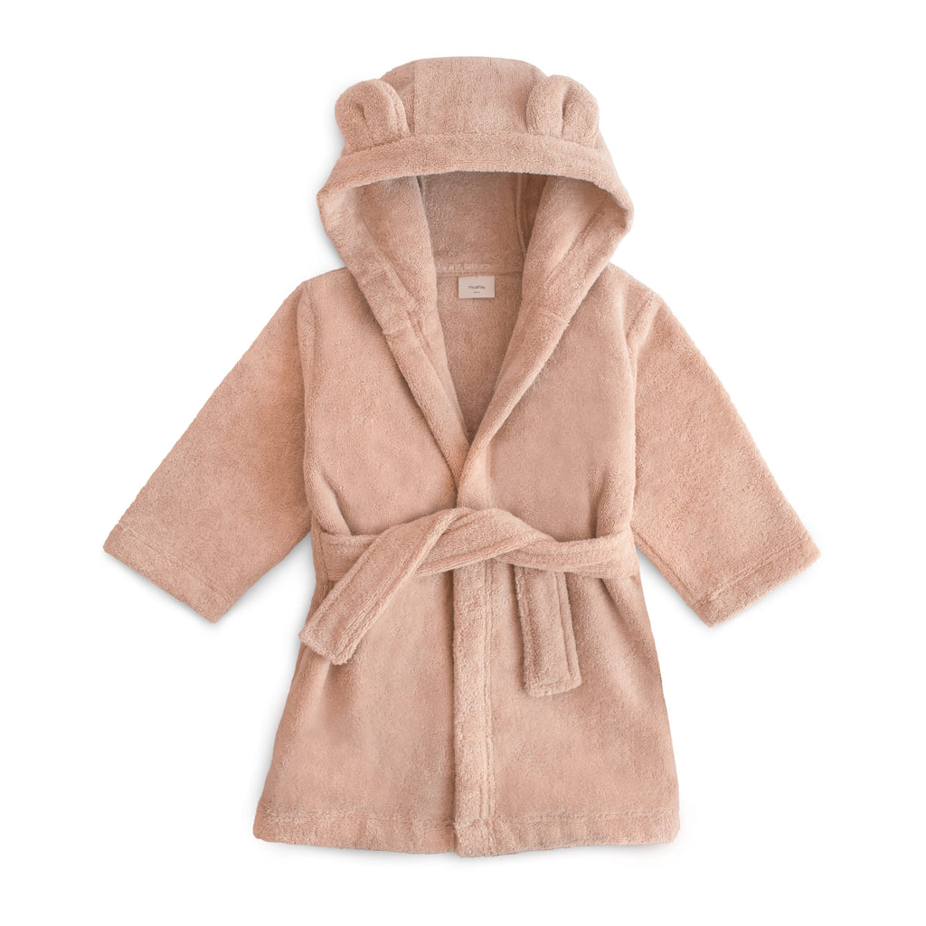 Mushie Bathrobe 4-6Y Bear Blush