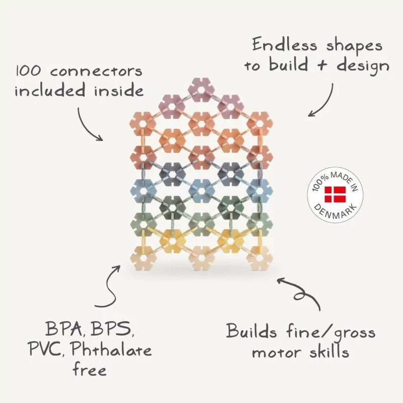 Mushie Hex Connect Building Playset K'Nex