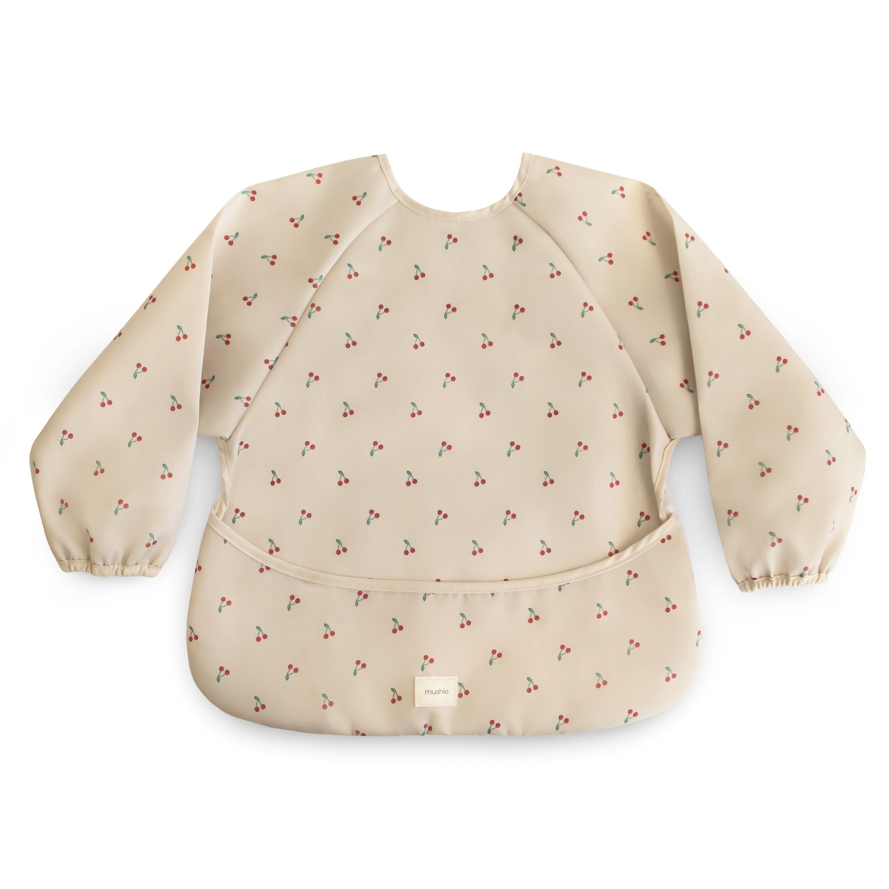 Mushie Long Sleeve Bib | Cherry