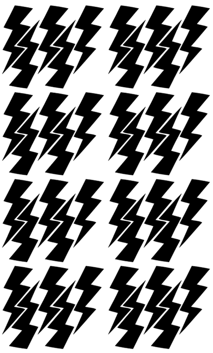 Pöm Le Bonhomme set 40 muurstickers Lightning - DE GELE FLAMINGO - Kids concept store