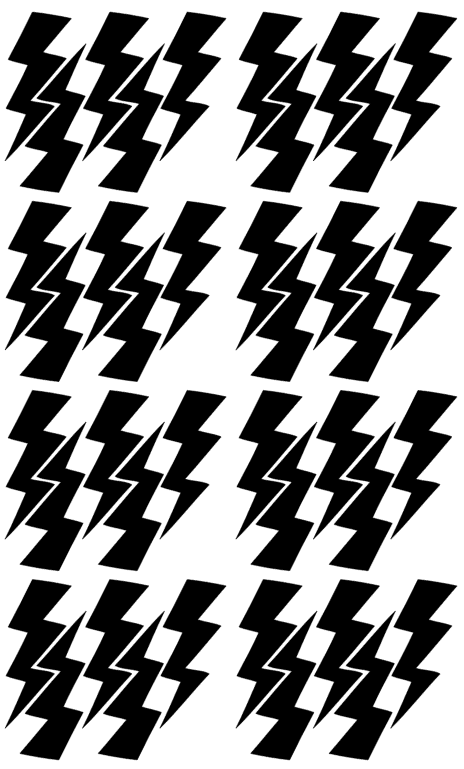 Pöm Le Bonhomme set 40 muurstickers Lightning - DE GELE FLAMINGO - Kids concept store