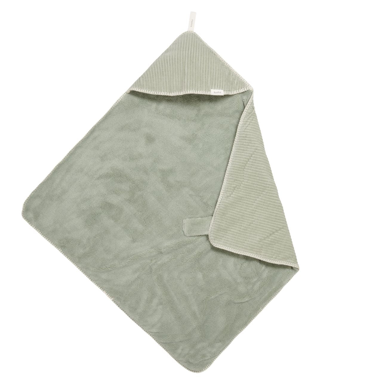 Koeka Bathcape Teddy Vik 100x100cm | ShadowGreen