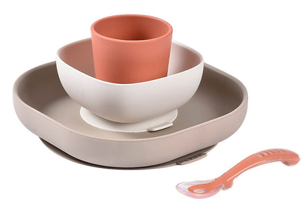 Beaba Silicone Dinner Set | Terracotta