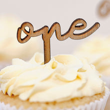 Ginger Ray One' Wooden Cupcake Toppers