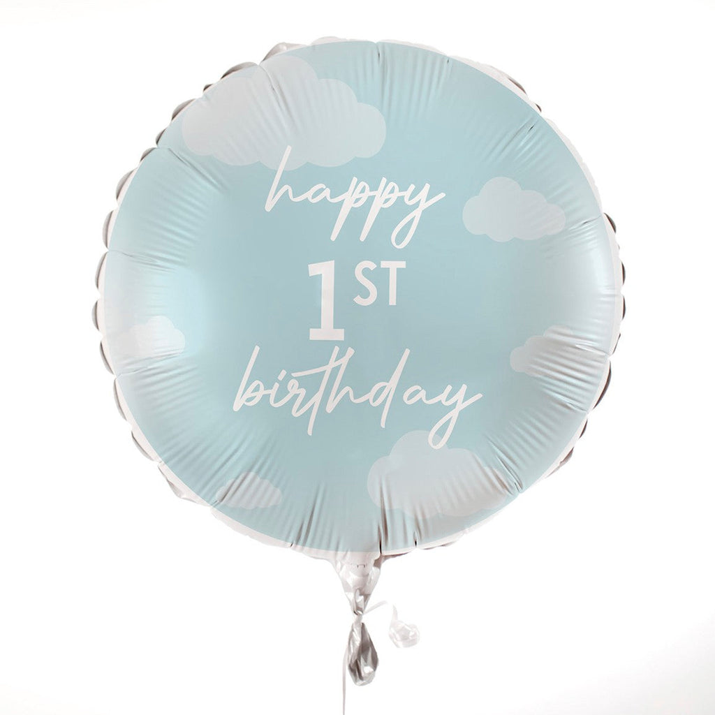 Ginger Ray 'Happy 1st Birthday' Blue Foil Balloon | 43 cm