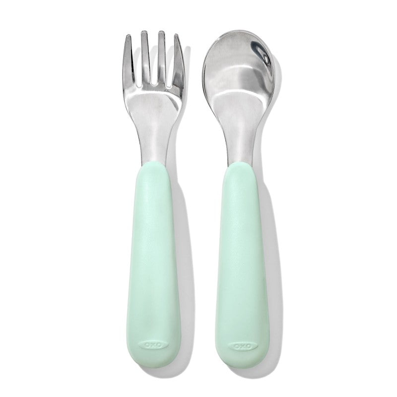 Oxo Tot Fork & Spoon | Opal