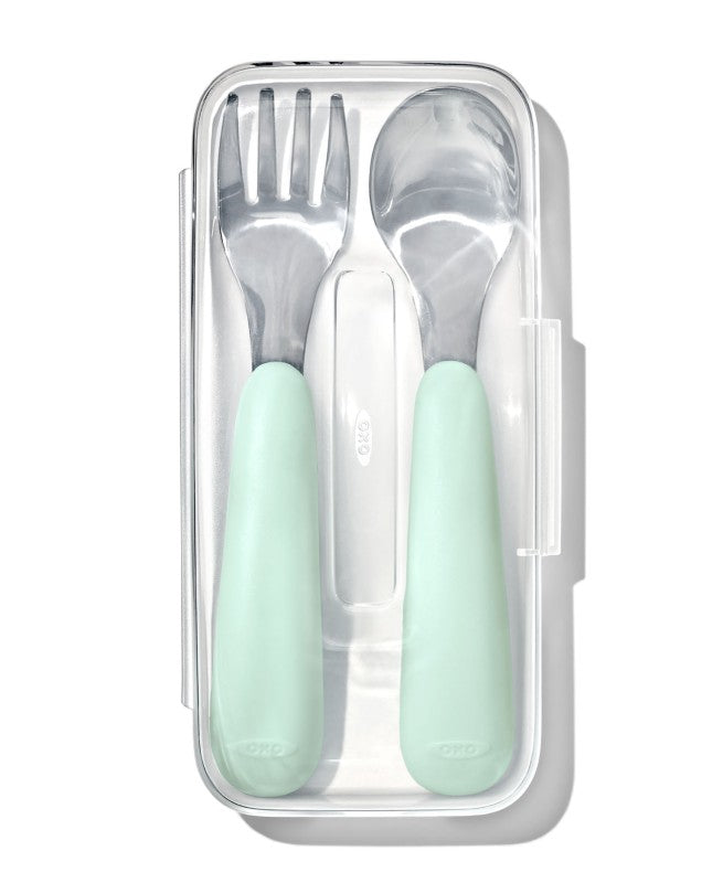 Oxo Tot Fork & Spoon Travel Set | Opal