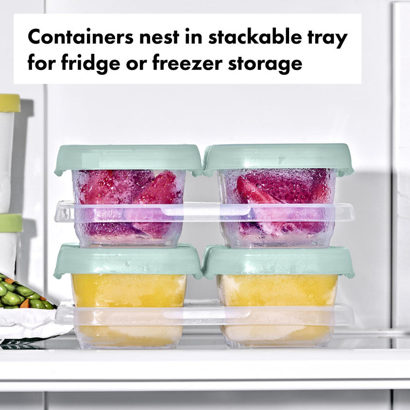 OXO Tot Four Piece Set Freezer Containers Plastic 4x120ml | Opal