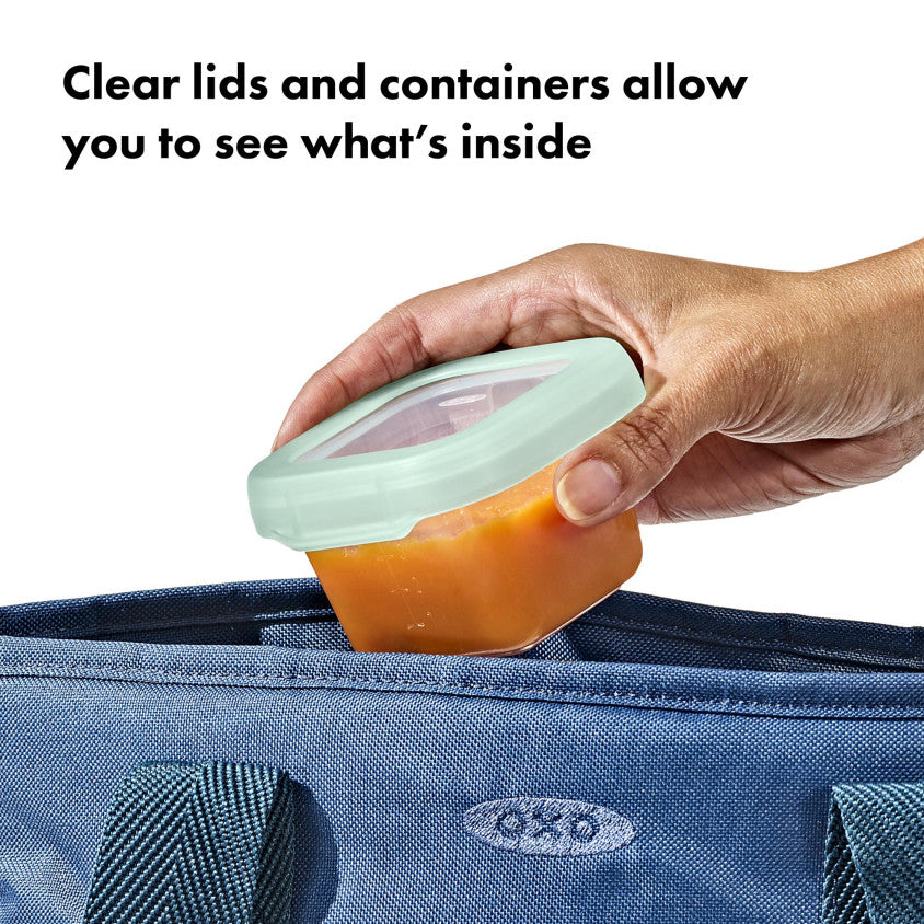 OXO Tot Four Piece Set Freezer Containers Plastic 4x120ml | Opal