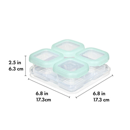 OXO Tot Four Piece Set Freezer Containers Plastic 4x120ml | Opal