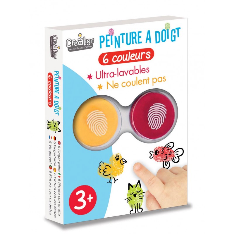 Crealign Finger Paint Finger Cushions +3Y | 6 colors