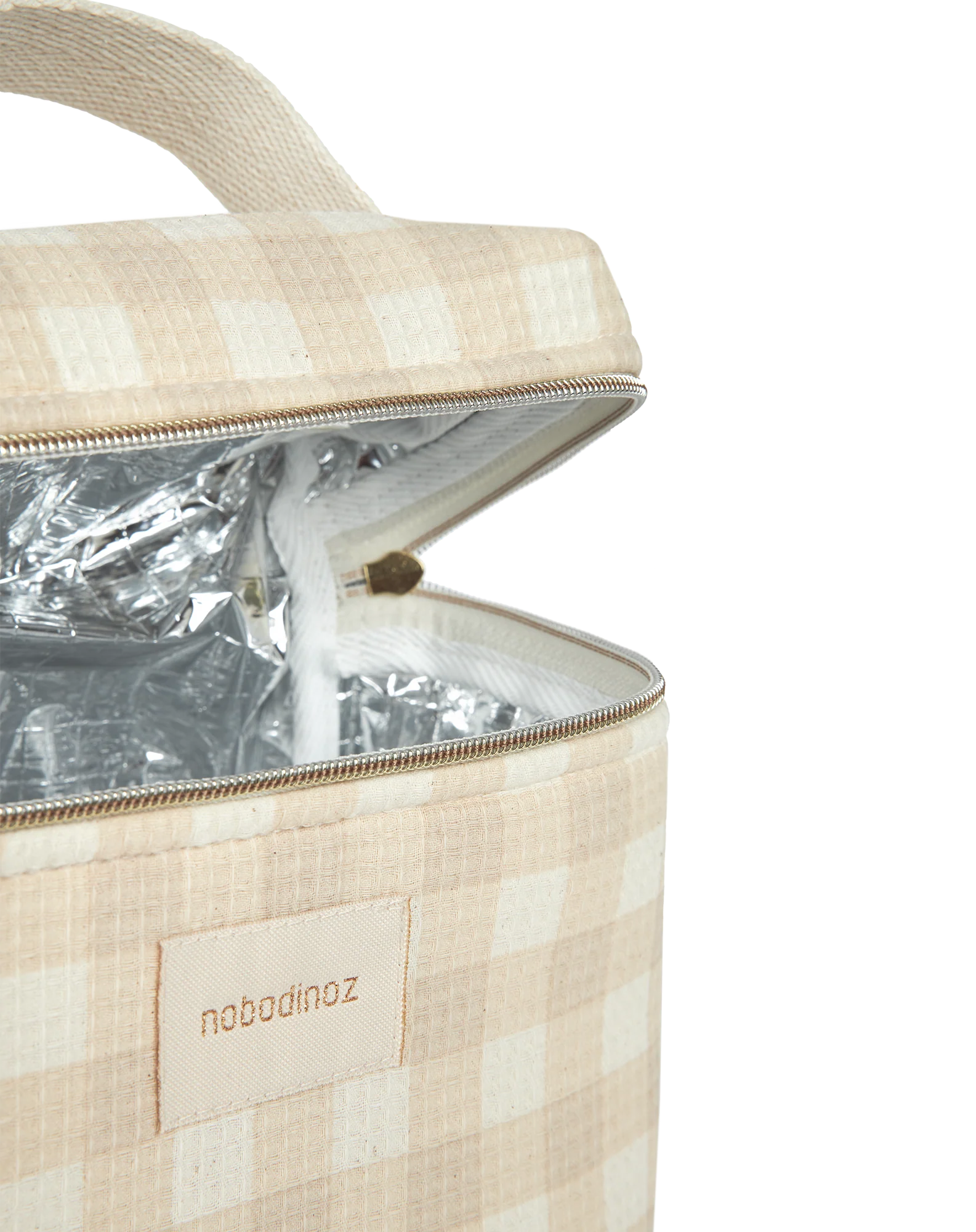 Nobodinoz Concerto Thermal lunch bag | Ivory Checks