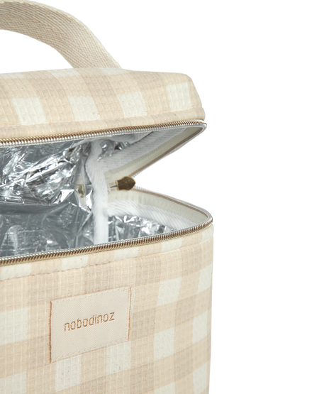 Nobodinoz Concerto Thermal lunch bag | Ivory Checks