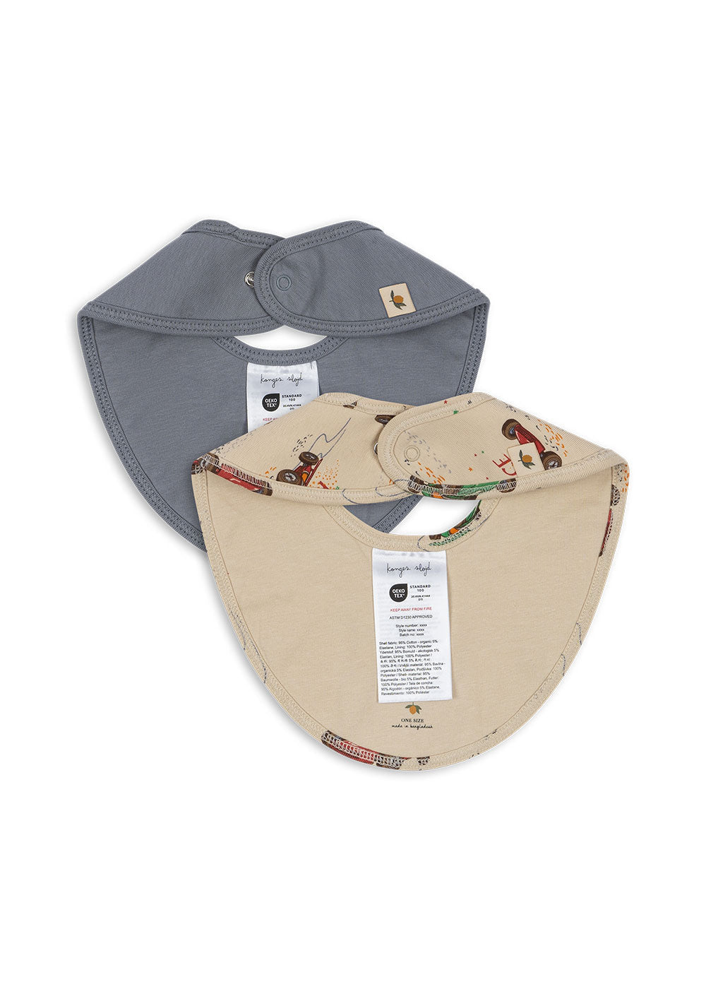 Konges Sløjd Basic 2 Pack Bib | Tradewinds /Grand Prix