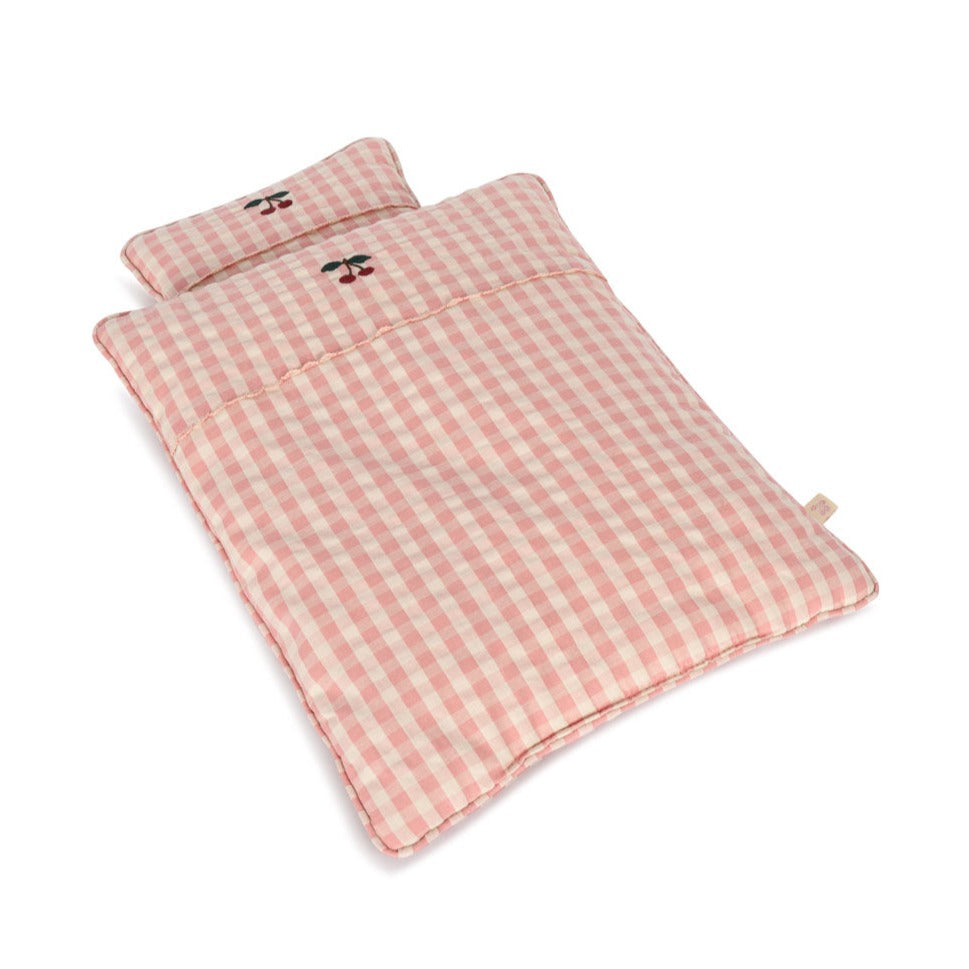 Konges Sløjd Dollpen Bedding | Powder Pink Check