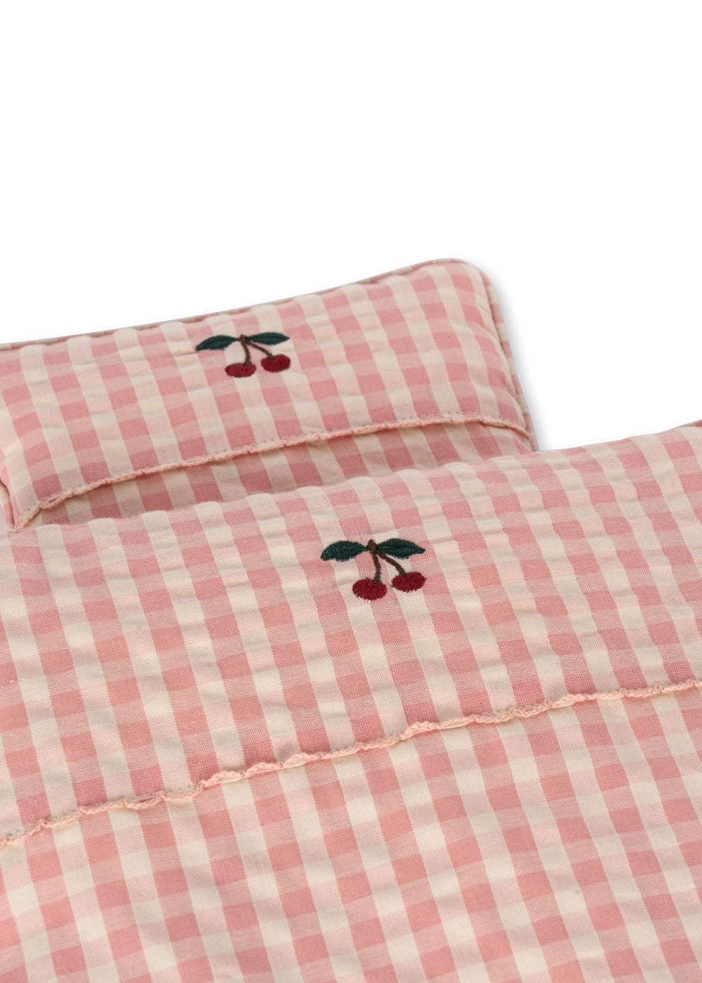 Konges Sløjd Dollpen Bedding | Powder Pink Check