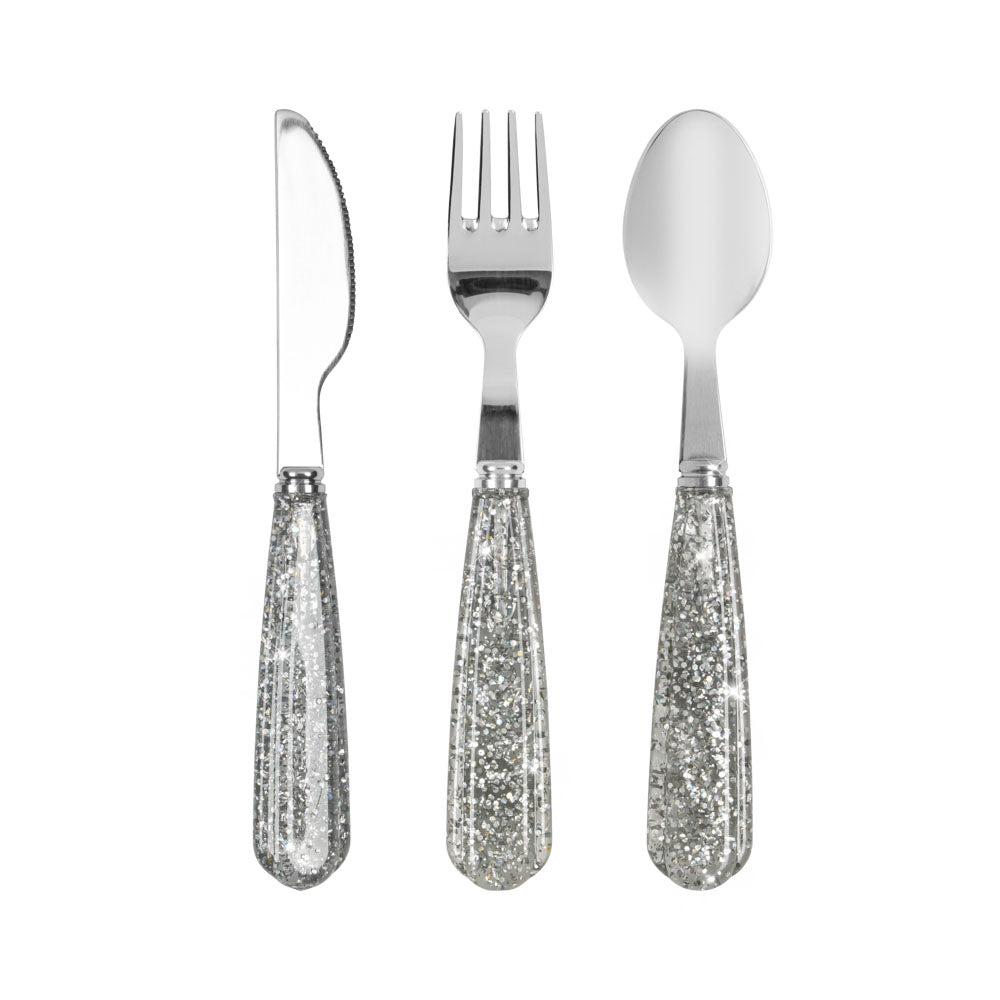 Konges Sløjd Glitter Cutlery Set | Sparkling Blue