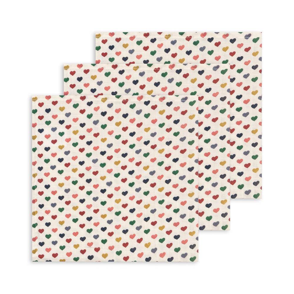 * Konges Sløjd 3 Pack Hydrophilic Cloth | Coeur Coloré