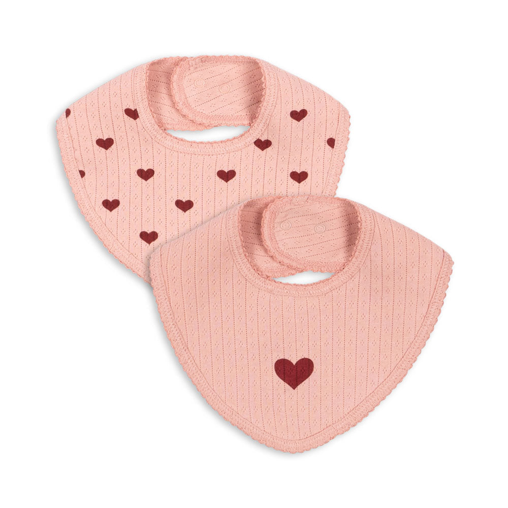 Konges Sløjd Drool Scarf Bib 2-Pack | Mellow Rose