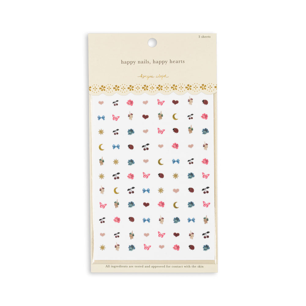 Konges Sløjd Nail Stickers | Red /Glitter