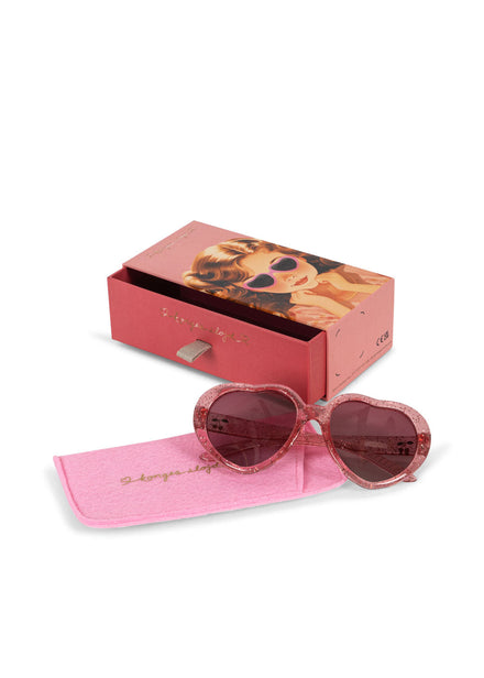 Konges Sløjd Sunglasses Junior Heart | Cherry Glitter