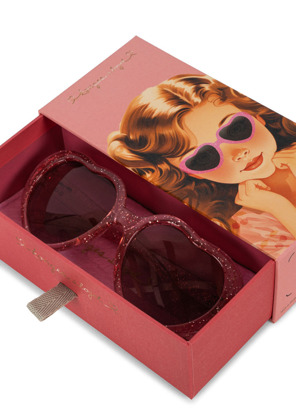 Konges Sløjd Sunglasses Junior Heart | Cherry Glitter