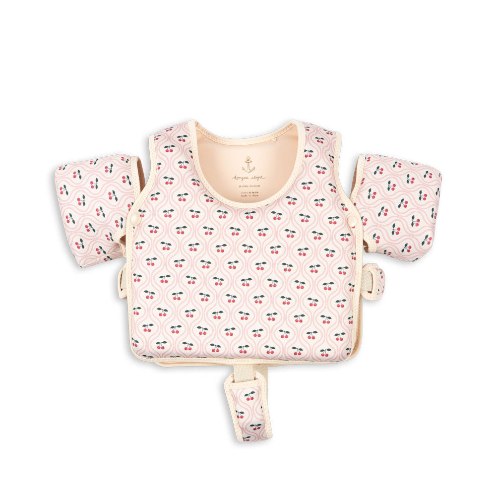 Konges Sløjd Hollis Puddle Jumper Swim Vest With Armbands | Cherry Pink Motif