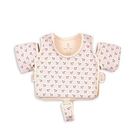 Konges Sløjd Hollis Puddle Jumper Swim Vest With Armbands | Cherry Pink Motif
