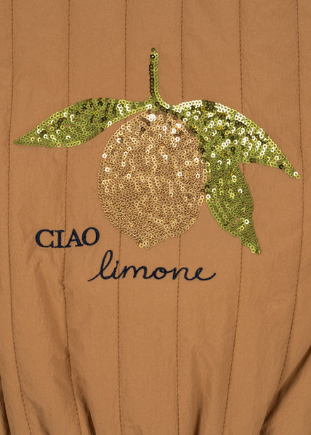 Konges Sløjd Juno Sequin Bomber Winter Jacket | Tobacco Brown