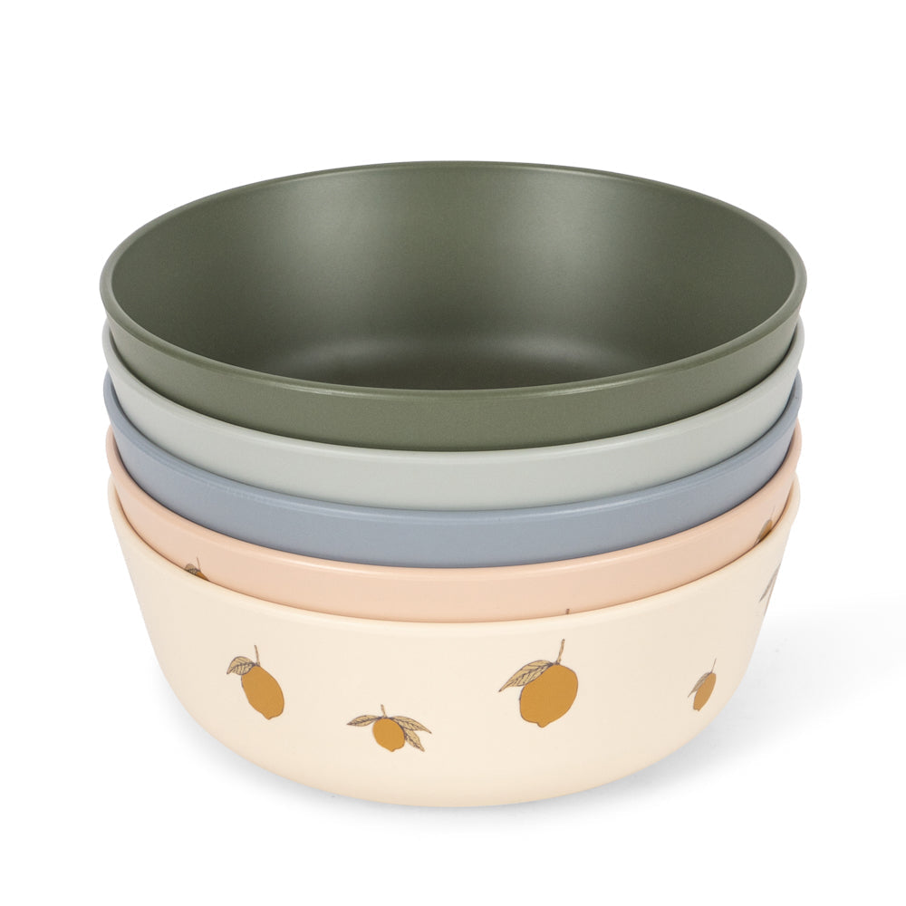 Konges Sløjd Bowl Set 5pcs | Lemon