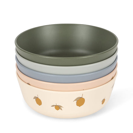 Konges Sløjd Bowl Set 5pcs | Lemon