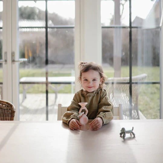 Mushie Silicone HexaPop Suction Toy Babyspeeltje | Blush