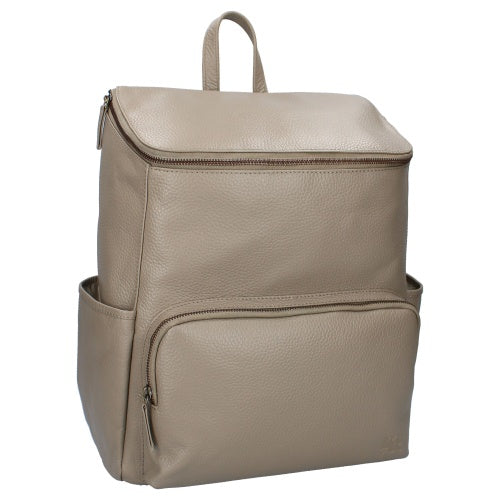 Kidzroom diaper bag backpack | Care Sienna Lovely Leather Taupe