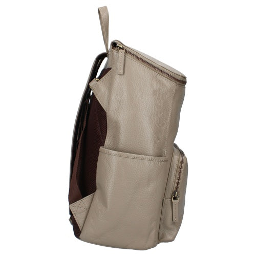 Kidzroom diaper bag backpack | Care Sienna Lovely Leather Taupe