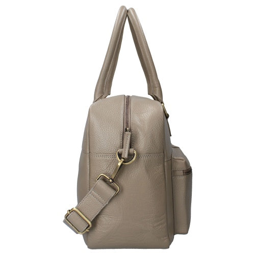 Kidzroom diaper bag backpack | Care Vienna Lovely Leather Taupe