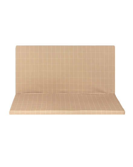 Nobodinoz Foldable Eco Play Mat 100x100x4cm | Taupe Grid